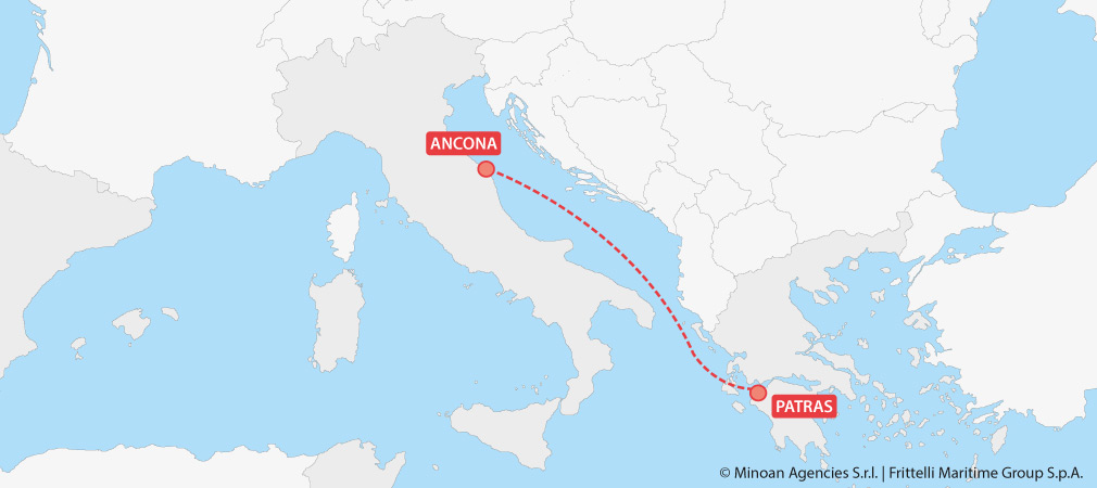 map ferries italy greece ancona patras grimaldi lines minoan lines