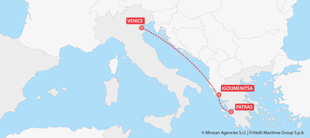 map ferries italy greece venice patras grimaldi lines minoan lines