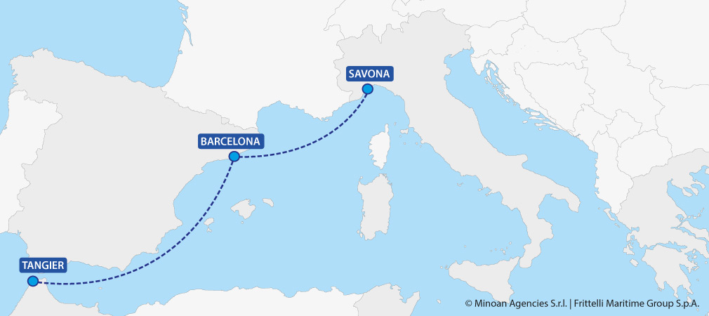 map ferries italy morocco savona tangier grimaldi lines
