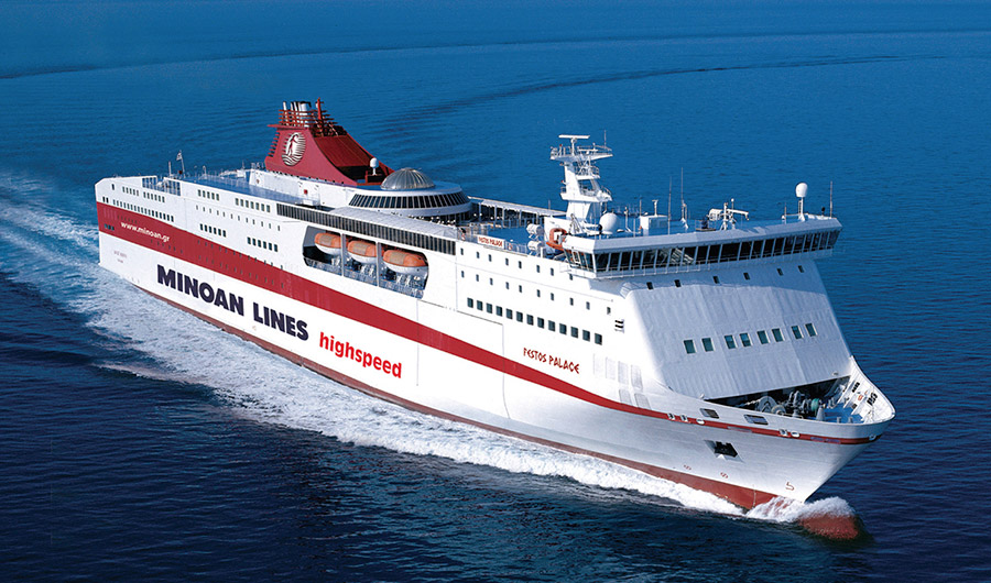minoan lines company ferry palace navigation retrofits seatech festos greece italy grimaldi