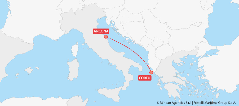mappa traghetti grecia ancona corfu grimaldi lines minoan lines