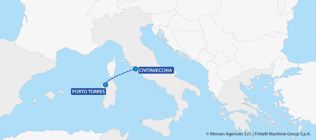 mappa traghetti sardegna civitavecchia porto torres grimaldi lines