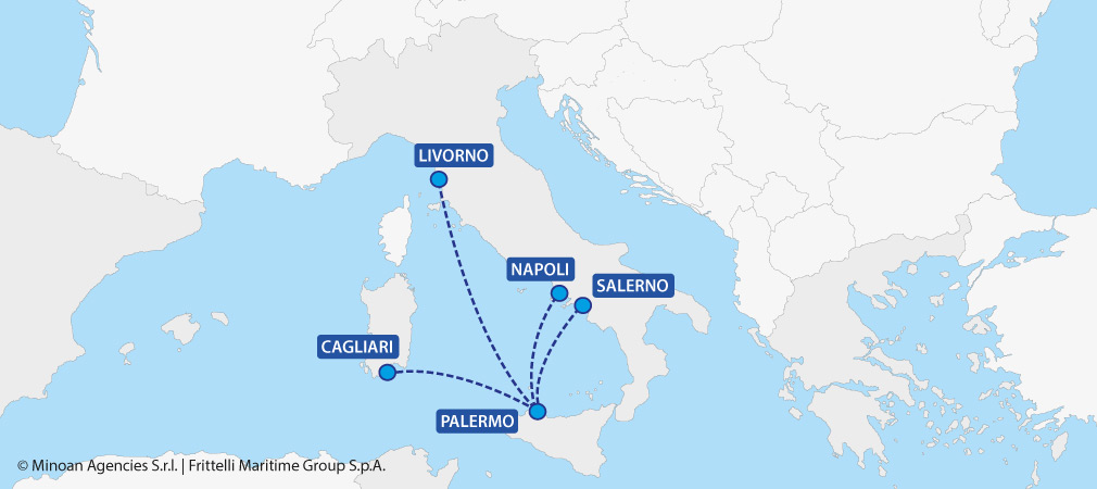 mappa traghetti sicilia grimaldi lines
