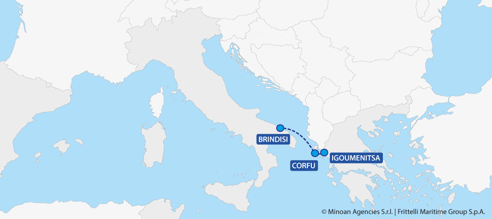 map ferries italy greece brindisi igoumenitsa grimaldi lines