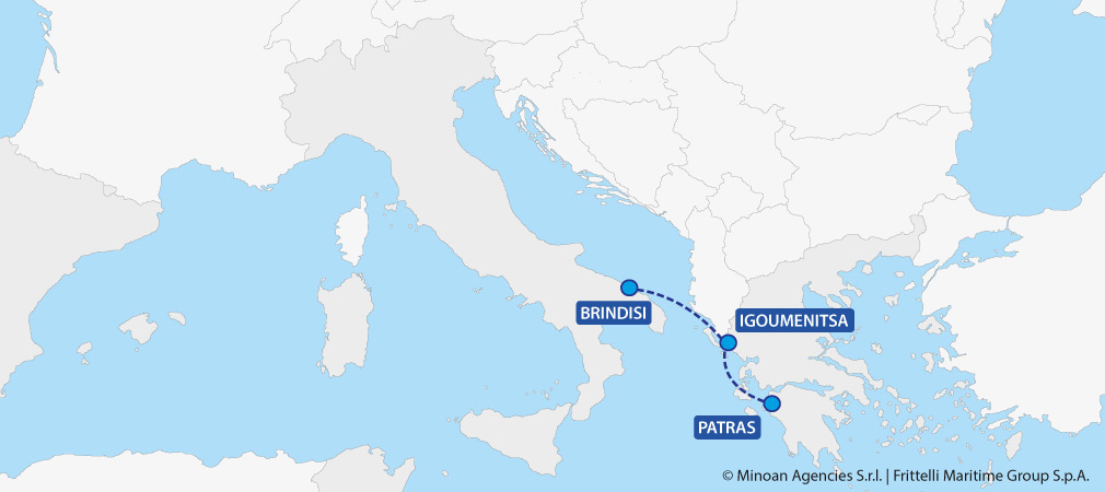 map ferries italy greece brindisi patras grimaldi lines