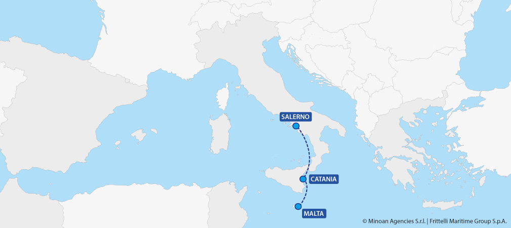 map ferries italy malta salerno la valletta grimaldi lines