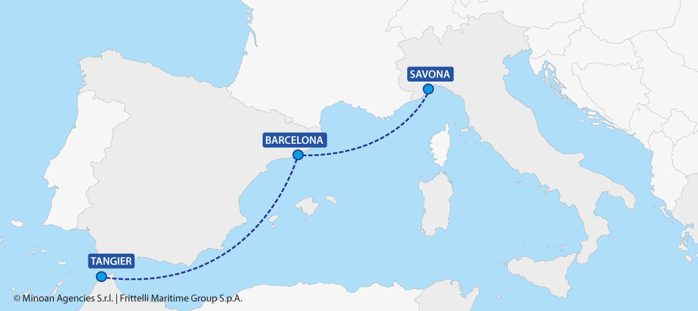 map ferries italy morocco grimaldi lines