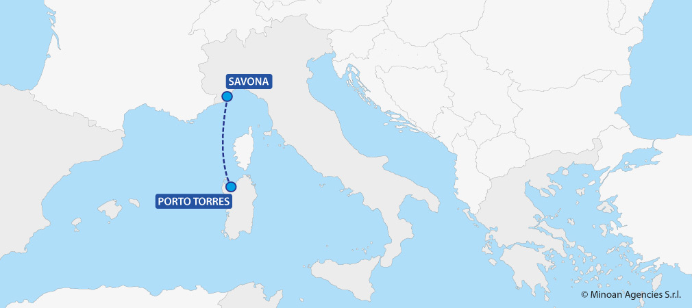 map ferries italy sardinia savona porto torres grimaldi lines