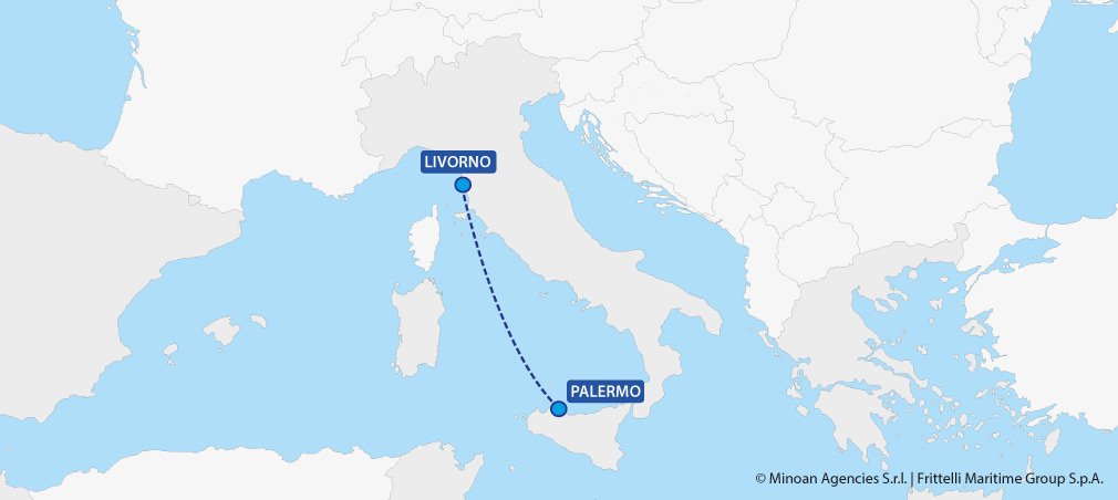 map ferries italy sicily livorno palermo grimaldi lines