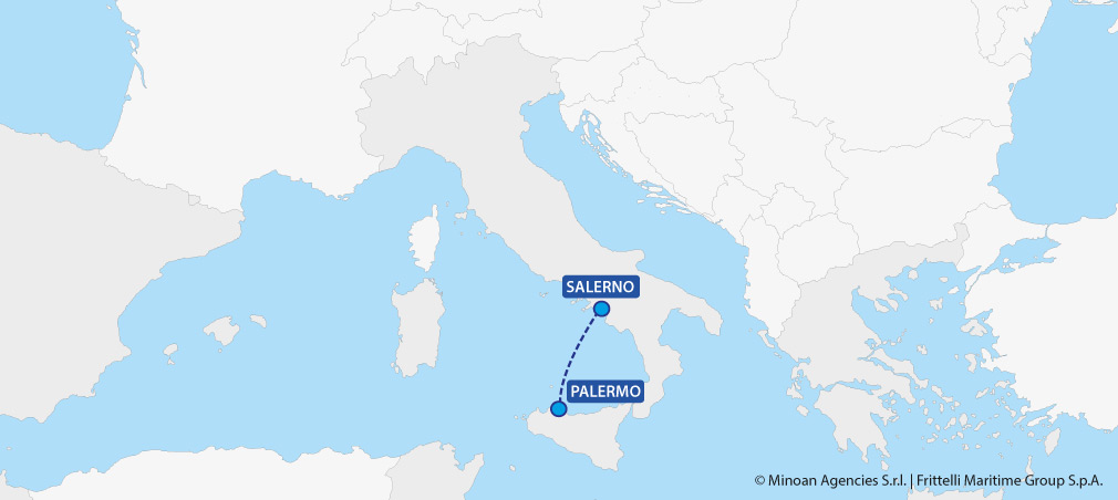map ferries italy sicily salerno palermo grimaldi lines