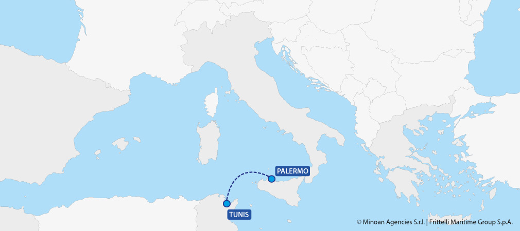 map ferries italy tunisia palermo tunis grimaldi lines