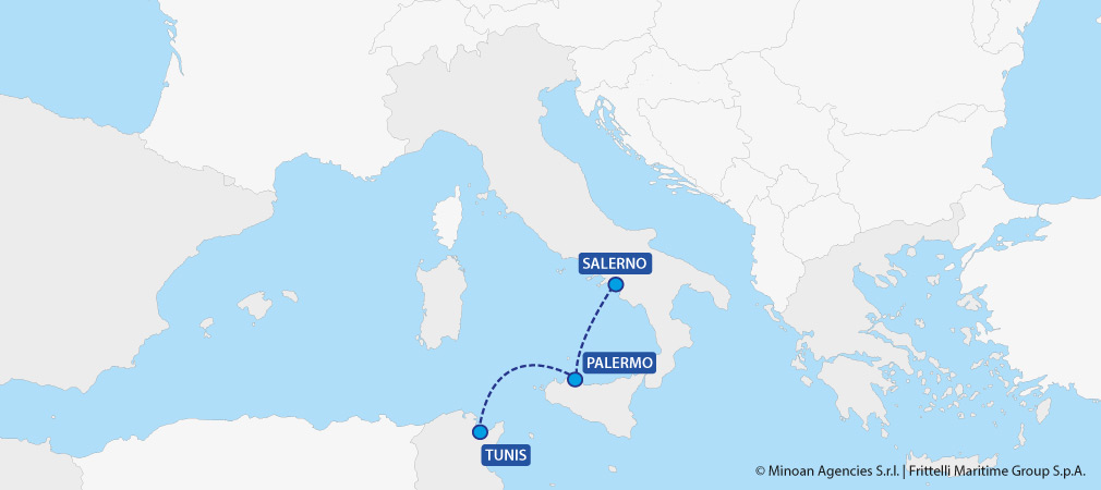 map ferries italy tunisia salerno tunis grimaldi lines