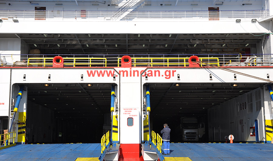 minoan lines cargo trucks italy greece