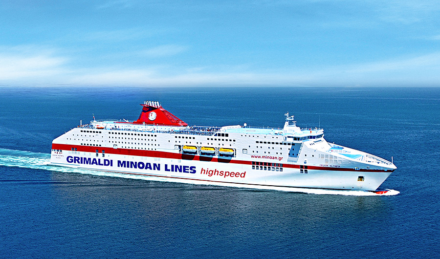 cruise olympia grimaldi minoan lines in navigazione