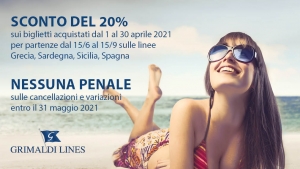 Nuova offerta "desiderio d'estate" Grimaldi Lines