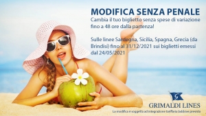 Nuova offerta "Modifica senza spese" Grimaldi Lines