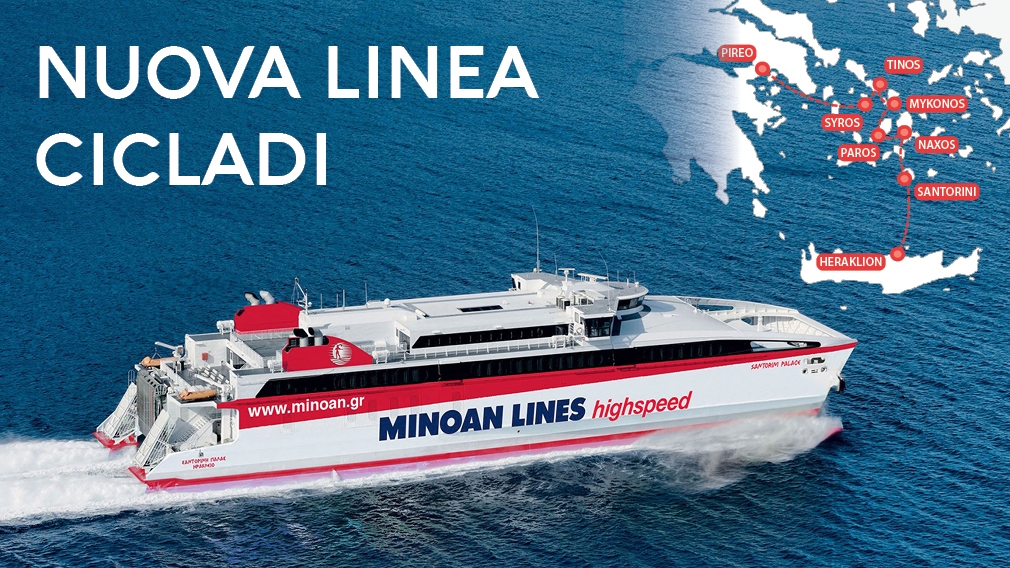 Nuovo collegamento marittimo Minoan Lines Pireo - Cicladi - Heraklion